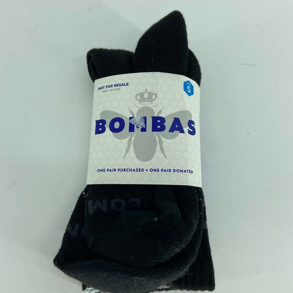 Bombas Black Crew Sock Small New - Picture 1 of 2